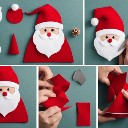 weihnachtsmänner aus filz basteln