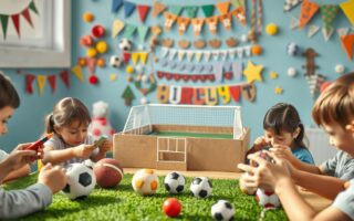 basteln zum thema fußball mit kindern