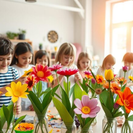 frühling blumen basteln mit kindern