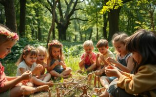 mit kindern im wald basteln​