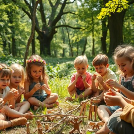 mit kindern im wald basteln​