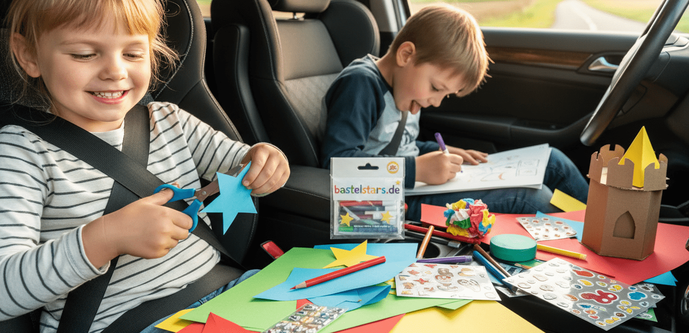 Bastelideen & Beschäftigung für lange Autofahrten mit Kindern