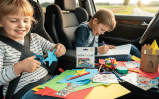 Bastelideen & Beschäftigung für lange Autofahrten mit Kindern
